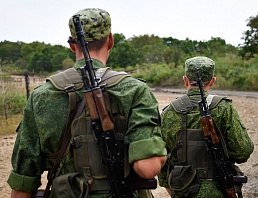 Российские пограничники в Курской области.